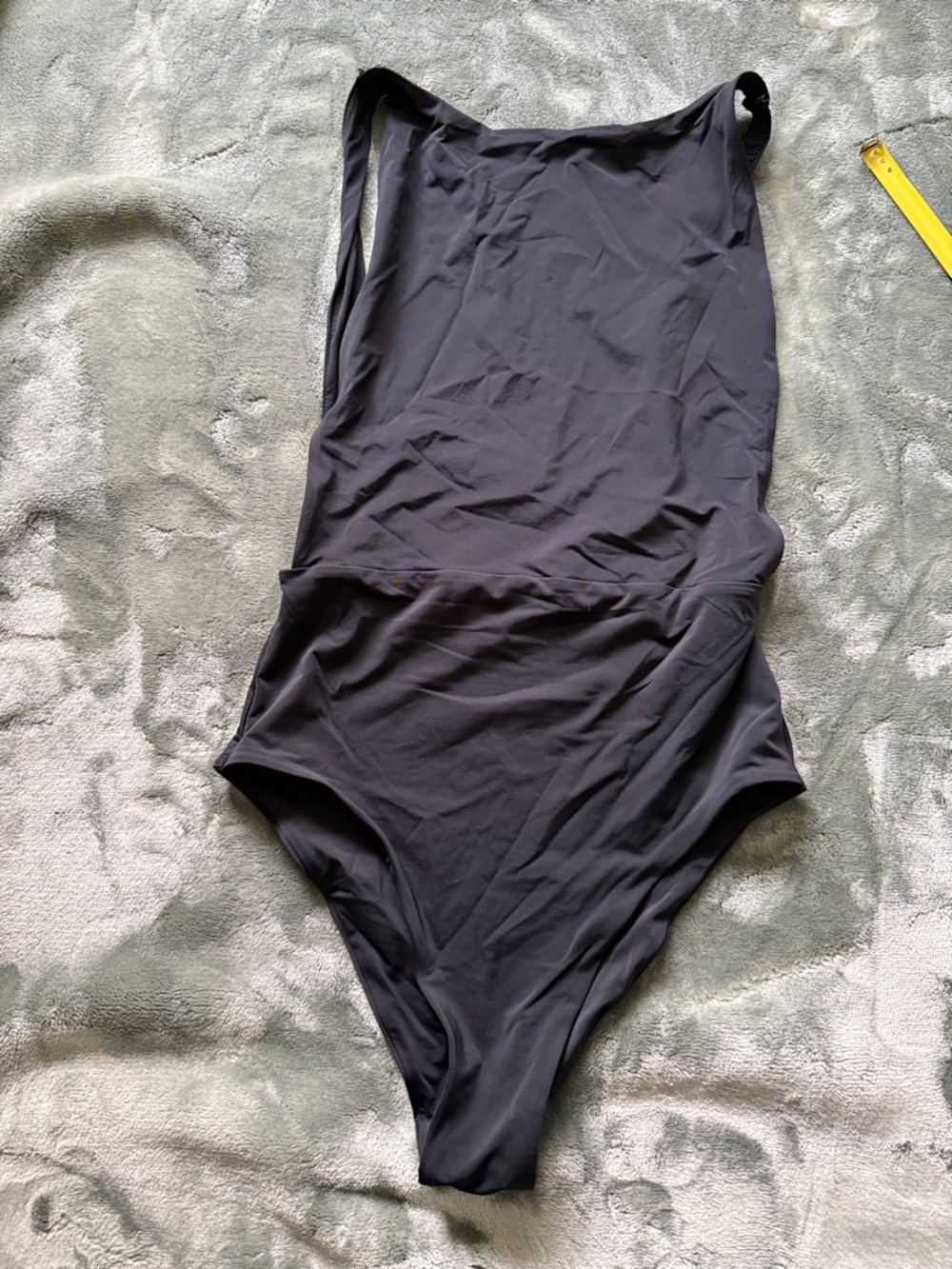 aerie Black Scoop-Back One-Piece Swimsuit